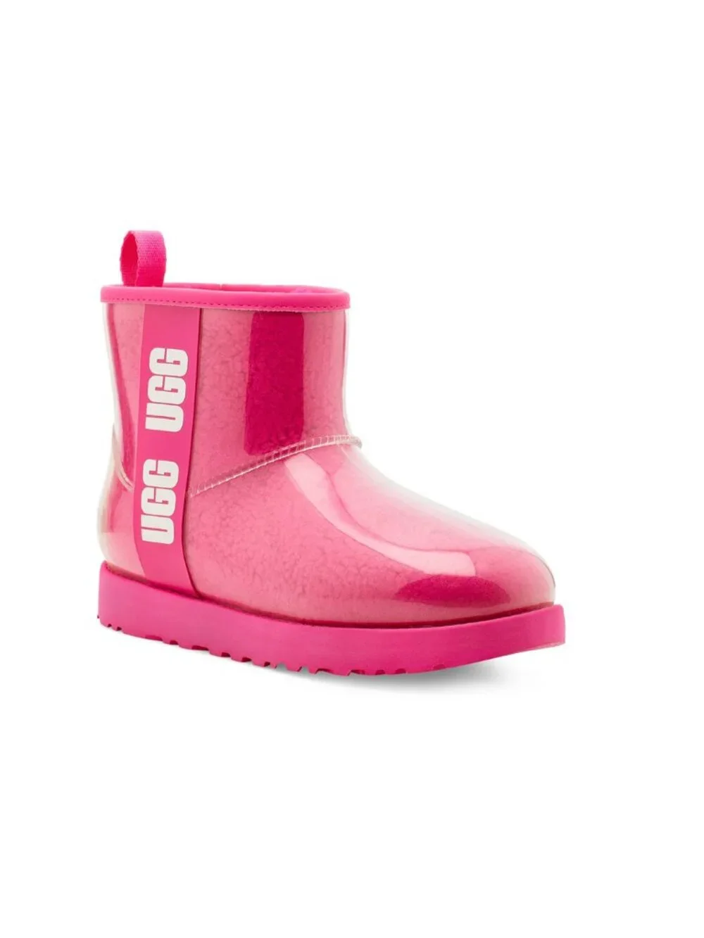 UGG Sz. 6 Taffy Pink Classic Clear Mini Waterproof Boot